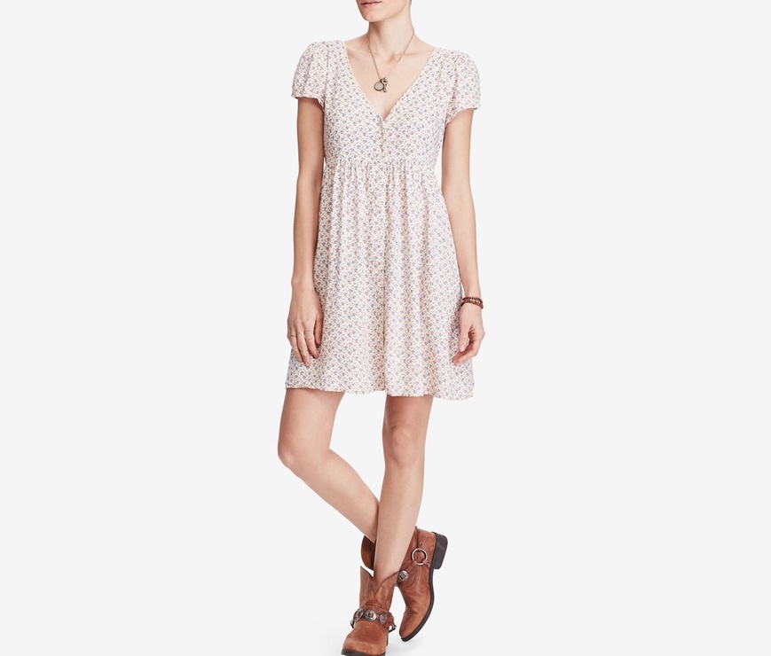 Briony | Women’s Polished Button-Front Denim Spring Dress